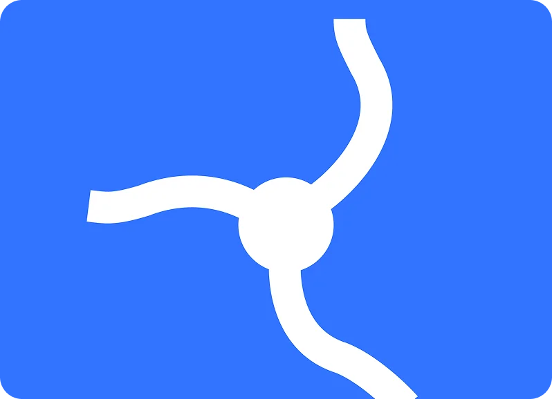 Abstract blue logo mark